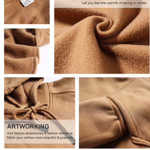 Sweat-shirts à capuche pour hommes de haute qualité, streetwear unisexe, fermeture éclair, vente en gros, sweats à capuche personnalisés, broderie de logo, 100% coton - Product Image 6
