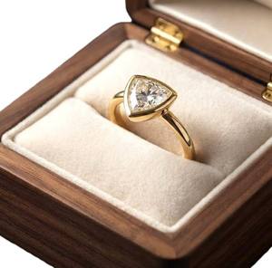 Anillo de cóctel de moissanita chapado en oro rosa con perla de agua dulce, corte brillante, engaste de garras, plata de ley 925, anillo geométrico estilo hip-hop - Product Image 3