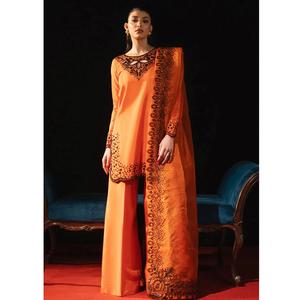 ชุดส่าหรีสีสนิมแบบฟาร์ชี กำลังเป็นที่นิยมสำหรับงานแต่งงาน เสื้อผ้าปากีสถาน สีสวยงาม ชุดอนาร์กาลี เลนก้า งานปักมือ ชุดส่าหรียาว คามีซ - Product Image 1
