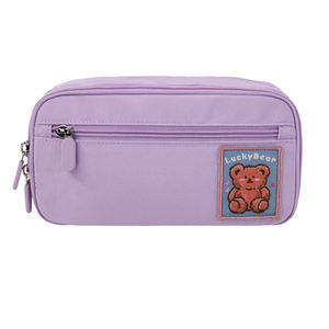 Estuche de Lápices SENDA Azul de Nailon con Cierre de Cremallera, Tamaño A5, Personalizable, con Diseño para Uso Escolar u Oficina - Product Image 3