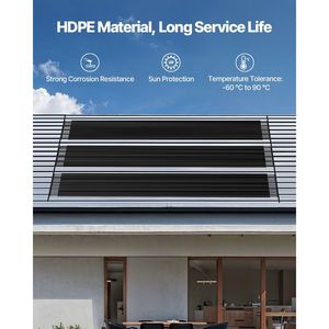 Sistema di Riscaldamento Solare per Piscina in HDPE 4 X 24 ft, Durevole, con Accessori Completi, Universale per Piscine, Resistente alle Intemperie - Product Image 2