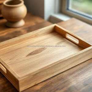 Elegante bandeja de madera para funciones de boda, celebraciones, café, té, desayuno y exhibición de alimentos - Product Image 3