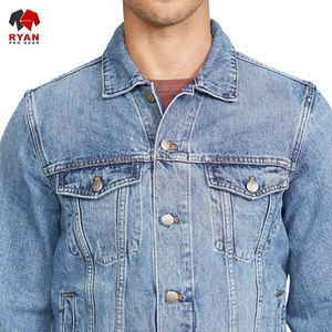 เสื้อแจ็คเก็ตยีนส์ผู้ชายติดกระดุมด้านหน้า ออกแบบเองได้ รับผลิตแบบ OEM ODM สไตล์คลาสสิก แฟชั่นลำลอง - Product Image 5