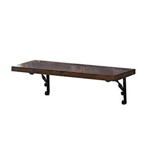 Single Wooden Slap Metal Bracket Wall <b>Shelf</b> Shelve For Home Livingroom Hotel Bedroom Decorative Use <b>Storage</b> Rack Wall Shelve - Product Image 1