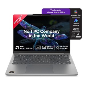 โน้ตบุ๊ก IdeaPad Slim 5 AMD Ryzen 7 350 (แรม 24GB/SSD 1TB/หน้าจอ OLED WUXGA 14 นิ้ว (35.5 ซม.)/ AI Now/Copilot+ PC/Windows 11) - Product Image 1