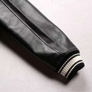 Vestes en cuir véritable pour hommes, en peau d'agneau française, de haute qualité, écologiques, de grande taille, personnalisées aux États-Unis, pour l'automne et l'hiver - Product Image 4