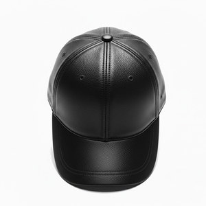 Casquette de baseball en daim noir à 6 panneaux, boucle métallique réglable, unisexe, décontractée, logo personnalisé, couleur unie, adulte, toutes saisons - Product Image 4