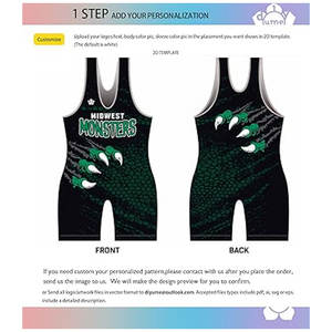 ชุดนักมวยปล้ำแบบยูนิเซ็กซ์สั่งทำได้  ชุดนักมวยปล้ำคลาสสิกสำหรับเด็ก ผู้ชาย และผู้หญิง ระบายอากาศได้ดี ยืดหยุ่น กระชับรูปร่าง - Product Image 5