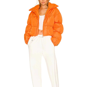 2026 Top Selling Women Crop Puffer Jacket Low MOQ Wholesale Women's Puffer Jackets Eco-Friendly <b>Thick</b> <b>Winter</b> <b>Coats</b> OEM Custom - Product Image 5