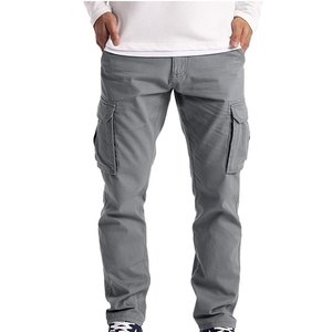 Pantalon cargo streetwear décontracté pour homme, léger, taille haute, multi-poches, style hip-hop, haute qualité, personnalisable en gros - Product Image 1