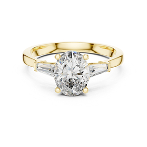 แหวนเพชรรูปไข่ทองคำ 14K สำหรับผู้หญิง 1.47 กะรัต ได้รับการรับรองจาก IGI |   ชุดลำลองสำหรับใส่ทุกวัน |   เพชรที่เพิ่งเพาะเลี้ยง - Product Image 1