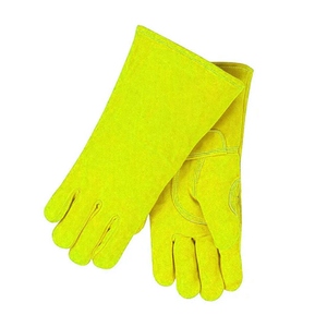 Guantes de Soldadura de Cuero Reforzado, Protección Industrial para las Manos, Forro de Espuma, Guantes para Barbacoa, Horno y Panadería - Product Image 5
