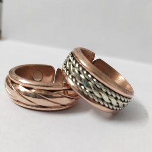 Unisex Copper Magnetic <b>Ring</b> for Joint Pain and Wellness Elegant Two-Tone Copper <b>Ring</b> for Men and Women - Product Image 5