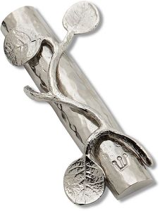 Trending Butterfly Ginkgo Mezuzah <b>Case</b> Silver Gold Judaica Luxury Jewish Door Decor Gift Premium - Product Image 6