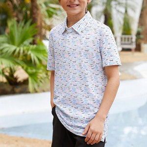 เสื้อผ้ากีฬาที่ทนทาน เสื้อโปโลกอล์ฟสำหรับเยาวชน สำหรับนักกีฬาหนุ่มสาว ผ้าแห้งเร็ว สำหรับฝึกซ้อมกลางแจ้ง ค่ายกีฬา - Product Image 3