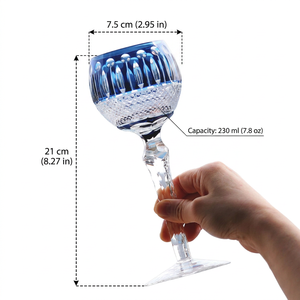Copas de Vino de Cristal de Colores Estilo Bohemio, Talladas a Mano, con Opción de Logotipo Personalizado para Bodas, Venta en Línea para Minoristas y Restaurantes - Product Image 2