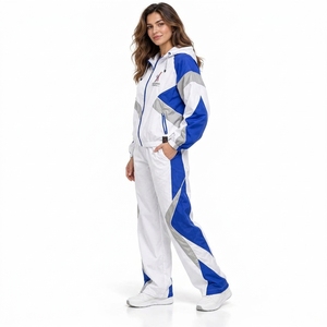 <b>Women</b> <b>Windbreaker</b> Tracksuit Custom Training Jacket Trouser Set Polyester Fabric Quick Dry Lightweight Construction Comfortable - Product Image 6
