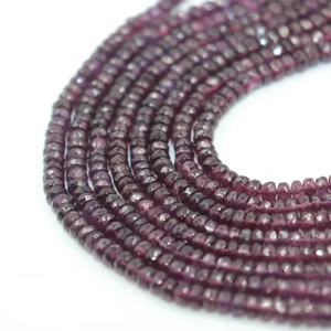 Cuentas de Rondelle facetadas granate natural de Mozambique 5-6 MM 16 pulgadas para la fabricación de joyas - Product Image 1
