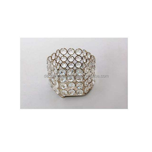 Handmade Crystal Votive Candle Holder Candle Holder <b>Pillar</b> with Crystal Globe Lighting Decoration Shiny Candle Holder - Product Image 1