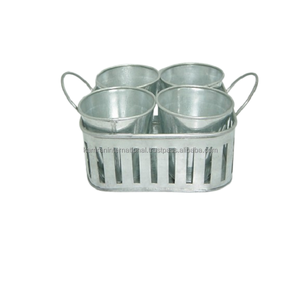 100% métal décoratif fleur concepteur jardinières ensemble de 2 pièces pour Restaurant jardin décoratif Floral Pot accessoires - Product Image 3