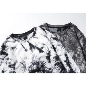 Wholesale Men <b>Tie</b> Dye Sweatshirt Grey Loose Fit Crewneck Pullover Harajuku Streetwear Unisex Couple Vintage Washed Sweatshirts - Product Image 3