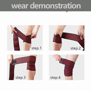 Premium <b>Knee</b> <b>Wraps</b> for Powerlifting and Weightlifting Elastic Support Gear Private Label Custom Branding Wholesale Supplier - Product Image 5