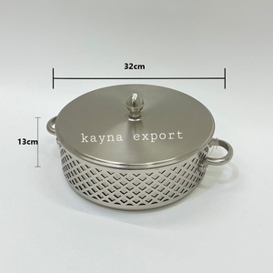 luxury Diamond Design 5L Food Serving <b>Warmer</b> Heating <b>Buffet</b> <b>Warmer</b> round shape With Handle Home style - Product Image 1