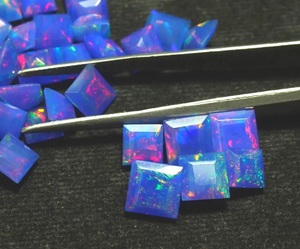 Opale violette taille princesse, pierre précieuse naturelle non montée, 6 mm, facettée, multicolore, pierre de feu brillante, fumée, HASNAIN GEMS pour la fabrication de bijoux - Product Image 5