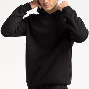 Polyester/Cotton Fleece Solid Casual <b>Black</b> <b>Hoodie</b> for <b>Men</b> Regular Fit Pullover Heavyweight Sweatshirt for Winter 2025 - Product Image 1