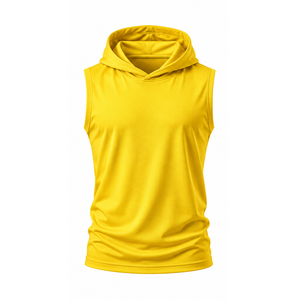 Custom Men Sleeveless <b>Hoodie</b> <b>Soft</b> Cotton Athletic Training Fitness Clothing Wholesale OEM ODM Factory Supplier Sleeveless <b>Hoodie</b> - Product Image 5