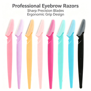 Lot de 2 rasoirs à sourcils bleus, rasoirs et tondeuses pour le visage, pour femmes et hommes, avec étui de protection - Product Image 4