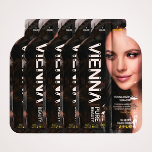 แชมพูย้อมผมเวียนนา เพียว บิวตี้ แชมพูย้อมผมสีเทา ย้อมสีใน 5 นาที ปิดผมขาว ลดการระคายเคือง ใช้ได้ 5 ครั้ง สีน้ำตาลเข้ม - Product Image 1