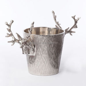 Cubo de hielo de metal martillado de acero personalizado para bar y restaurante botella de vino champán cubo de hielo enfriador de vino cubos de hielo - Product Image 4