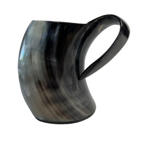 Polish Horn Beer Mugs Premium Quality Dishwasher Safe Food Grade Real Animal Horn Drinking Mugs & Tankard Custom Logo Print - Product Image 1