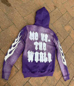 Sudaderas con capucha con etiqueta personalizada Sun Faded Thick French Terry Vintage Zip up parche bordado desgastado apliques de diamantes de imitación - Product Image 5