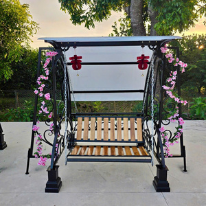 Outdoor Wrought Iron <b>Swing</b> Iron <b>Swing</b> Garden <b>Swing</b> with Heavy Duty Construction for Homes Resorts and Public Parks - Product Image 3