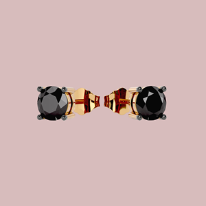 Luxury Black Moissanite Round Cut Stud <b>Earrings</b> Four Prong Solitaire 925 Silver <b>Fine</b> Jewelry Gift for Women Men Elegant Style - Product Image 4