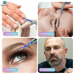 Ciseaux à cuticules et à ongles de haute qualité, durables, de forme incurvée, finition arc-en-ciel, tendance, OEM ODM, prix de gros. - Product Image 5