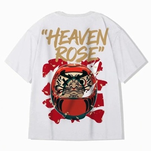 เสื้อยืดโอเวอร์ไซส์พิมพ์ลายกราฟิกสำหรับผู้ชาย ผ้าคอตตอนหนานุ่ม สไตล์สตรีทแวร์ ฮิปฮอป ทรงหลวม ขายส่ง แบบไหล่ตก - Product Image 1