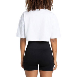 Camisetas de Manga Corta para Mujer, 100% Algodón, de Primera Calidad, con Logotipo Personalizado en la Parte Delantera y Mangas Cortas Lisas 2026 - Product Image 5