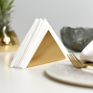 Customised logo Brass napkin Holder Elegant for Christmas <b>Party</b> Birthday <b>party</b> & Other occasions <b>Table</b> Decoration use - Product Image 6