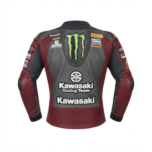 Men’s Cowhide Leather <b>Racing</b> <b>Jacket</b>/Chaqueta MotoCP Style CE Level 2 Armor Motorcycle Track Riding Protective Gear CE - Product Image 2