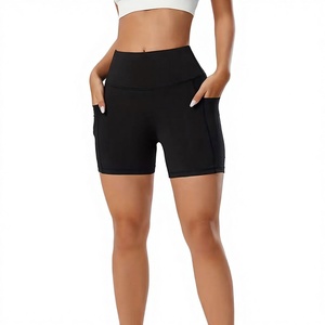 Custom Women Athletic Yoga Shorts High Waist Stretch Gym Running Workout Shorts Breathable Sportswear OEM Services - Product Image 1