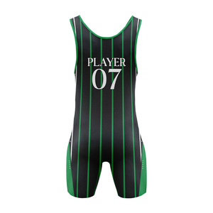 Combinaisons de lutte américaines personnalisées pour hommes, impression personnalisée, spandex/polyester, respirantes, légères, séchage rapide, vêtements de MMA - Product Image 3