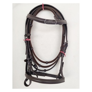 Brida de Carreras de Caballos Low Moq con riendas genuino de cuero negro marrón para accesorios de caballo al por mayor - Product Image 2