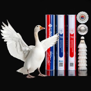 Volants <span class=keywords><strong>de</strong></span> <span class=keywords><strong>badminton</strong></span> en plumes d'oie LING-MEI 70 pour tournoi local - Vol stable - Vitesse 76 77 78 - Product Image 6