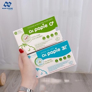 Lingettes Rafraîchissantes en Coton de Haute Qualité Dr Papie, 5 Lingettes, Sans Menthol, à Base de Plantes, Hydratantes et Apaisantes pour Bébés et Enfants, Fabriquées au Vietnam - Product Image 3