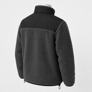 Men Polar Sherpa <b>Jacket</b> Made With Soft Plush Fabric And A Comfortable Silhouette For Cold Days Travel Hiking & Casual Activities - Product Image 5