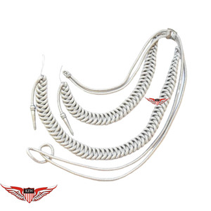 Aiguillette de parade tressée dorée allemande en Mylar pour robe, cordon d'épaule allemand doré - Product Image 3