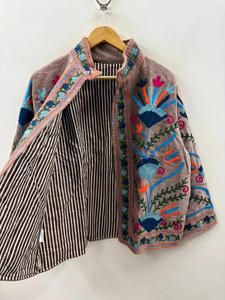 Handmade Suzani Velvet <b>Bomber</b> <b>Jacket</b> Bohemian Women's Autumn/Winter Reversible <b>Vintage</b> <b>Jacket</b> - Product Image 3